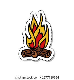 bonfire doodle icon