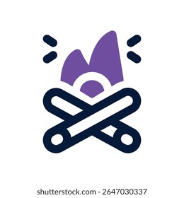 ícone duotônico da bonfire. Ícone vetorial moderno e elegante para sites, aplicativos móveis, materiais de marketing e design corporativo. Totalmente dimensionável e pronto para uso.