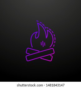 Bonfire dusk style nolan icon. Elements of summer holiday and travel set. Simple icon for websites, web design, mobile app, info graphics