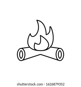 Bonfire, energy icon. Simple line, outline vector electro power icons for ui and ux, website or mobile application