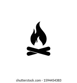 Bonfire, Fire flame icon vector logo 