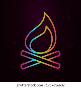 Bonfire, firefighter nolan icon Simple thin line, outline vector of Firefighter icons for ui and ux, website or mobile application