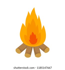 Bonfire. Firewood. Heat. Vector illustration. EPS 10.
