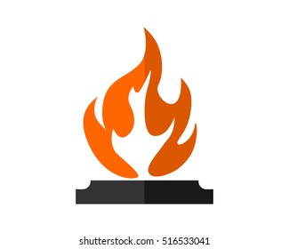 bonfire flame flare bonfire heat image vector icon logo symbol
