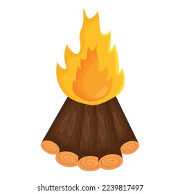 bonfire flame icon isolated design