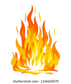 Bonfire Flame Isolated Illustration
