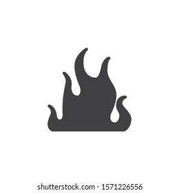 Bonfire flame vector icon. Hot flaming filled flat sign for mobile concept and web design. Fire flame glyph icon. Symbol, logo illustration. Vector graphics