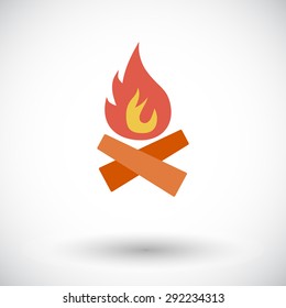 Bonfire. Flat vector icon for mobile and web applications. Vector illustration.