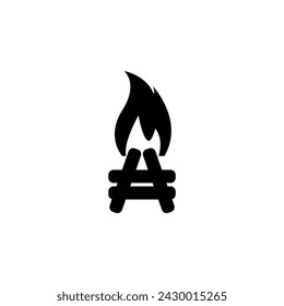 Bonfire flat vector icon. Simple solid symbol isolated on white background