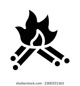 bonfire glyph icon illustration vector graphic