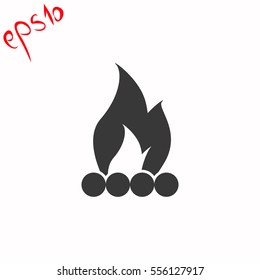 Bonfire grey icon.