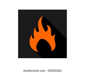 bonfire heat hot flare fire burn blaze image vector icon logo