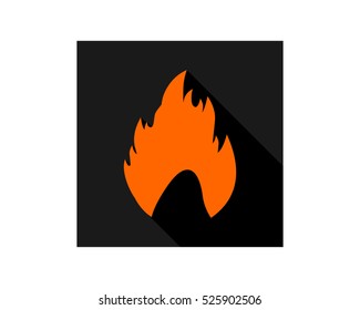 bonfire heat hot flare fire burn blaze image vector icon logo