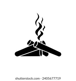 Icono de la hoguera. Símbolo de fuego - Vector.  