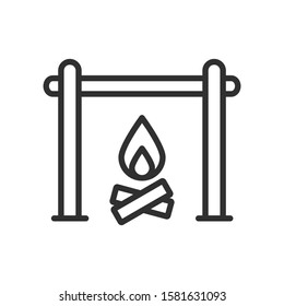 bonfire icon camping icon vector illustration logo template for many purpose. Isolated on white background.