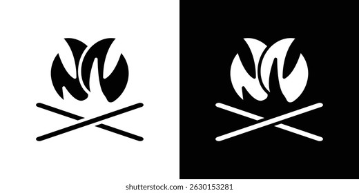 Bonfire icon concept, vector illustration