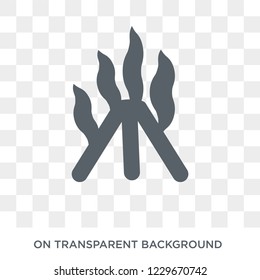 Bonfire icon. Bonfire design concept from Camping collection. Simple element vector illustration on transparent background.