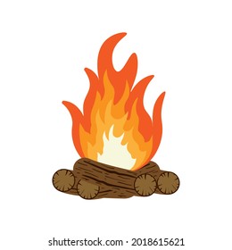 Plantilla de ilustración de icono de fuego