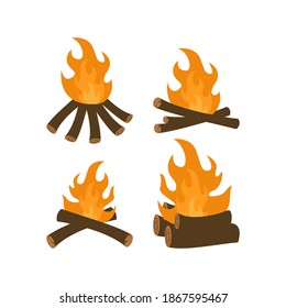 Bonfire icon design template vector isolated illustration