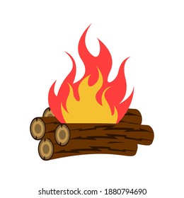 Bonfire icon design template vector isolated illustration
