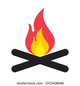 Bonfire icon design template vector isolated illustration