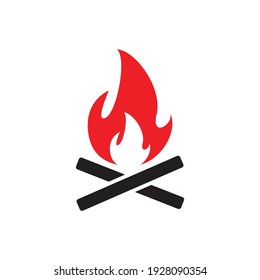 Bonfire Icon Design. Vector Illustration