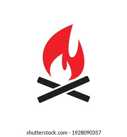 Bonfire icon design. vector illustration