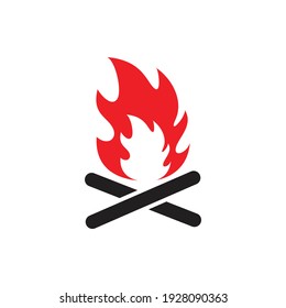 Bonfire icon design. vector illustration