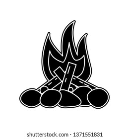 bonfire icon. Element of Camping for mobile concept and web apps icon. Glyph, flat icon for website design and development, app development