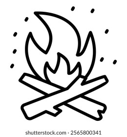 Bonfire Icon Element For Design