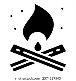 Bonfire Icon Element For Design