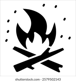 Bonfire Icon Element For Design