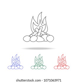 bonfire icon. Elements of camping multi colored icons. Premium quality graphic design icon. Simple icon for websites, web design mobile app, info graphics on white background