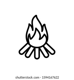 Bonfire icon, event sign vector trendy design template illustration.