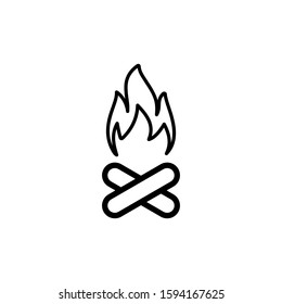 Bonfire icon, event sign vector trendy design template illustration.