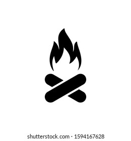 Bonfire icon, event sign vector trendy design template illustration.