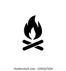 Bonfire icon, event sign vector trendy design template illustration.