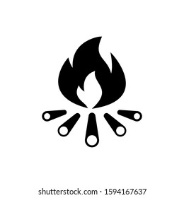 Bonfire icon, event sign vector trendy design template illustration.