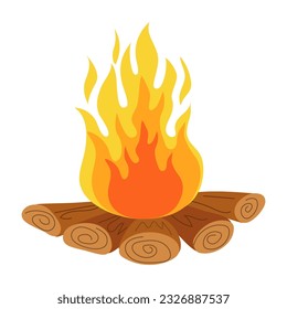 Bonfire icon. Flat illustration of bonfire icon.