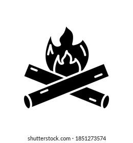 bonfire icon glyph style vector