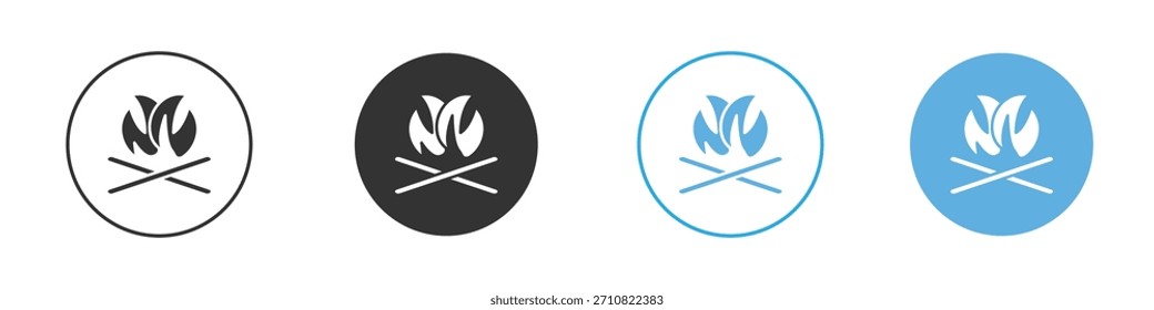 Icono de hoguera. Plantilla de diseño de iconos gráficos