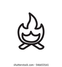 bonfire icon illustration isolated vector sign symbol