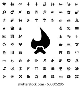 Bonfire icon illustration isolated vector sign symbol. family icons vector set.