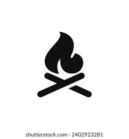 Bonfire icon isolated on white background