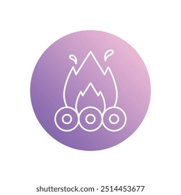 Bonfire icon isolated on a white background. Vector illustration.