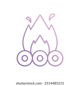 Bonfire icon isolated on a white background. Vector illustration.