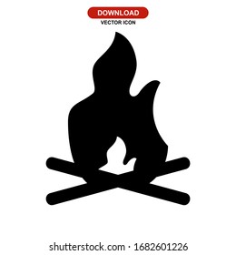 bonfire icon or logo isolated sign symbol vector illustration - high quality black style vector icons

