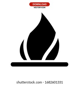 bonfire icon or logo isolated sign symbol vector illustration - high quality black style vector icons
