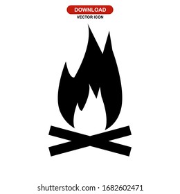 bonfire icon or logo isolated sign symbol vector illustration. high quality black style vector icons.
