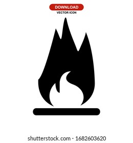 bonfire icon or logo isolated sign symbol vector illustration. high quality black style vector icons.
